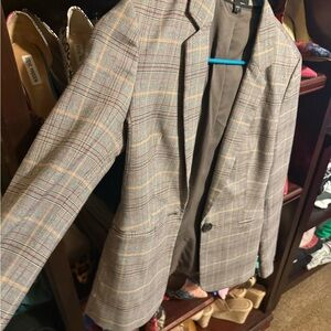 Express Gray Plaid Women's Blazer